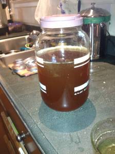 This is 3 quarts of honey from my last harvest--addicting home grown honey.